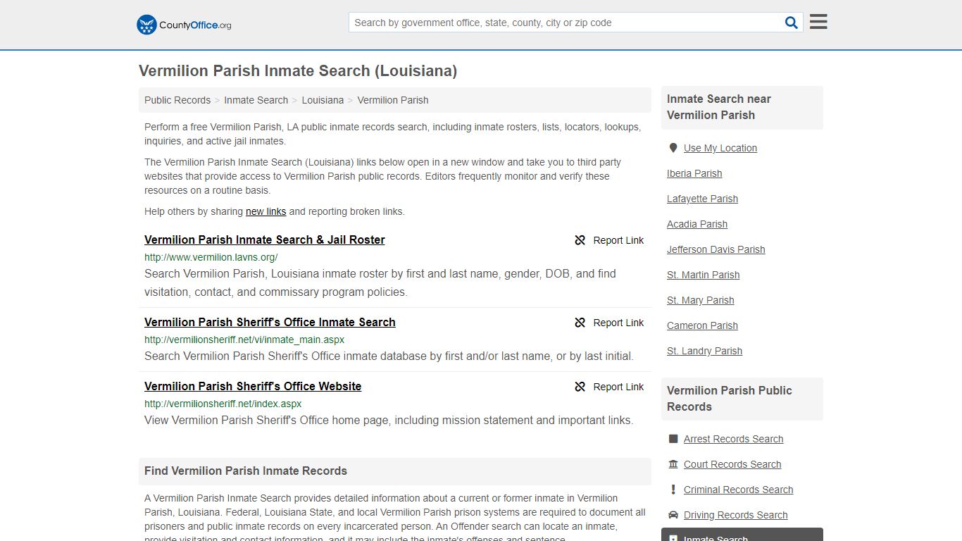 Inmate Search - Vermilion Parish, LA (Inmate Rosters ...